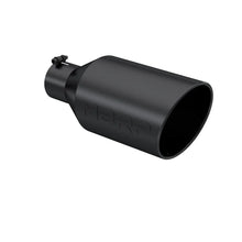 Load image into Gallery viewer, MBRP Universal Tip 8in O.D. Rolled End 4in inlet 18in length Black - Side View