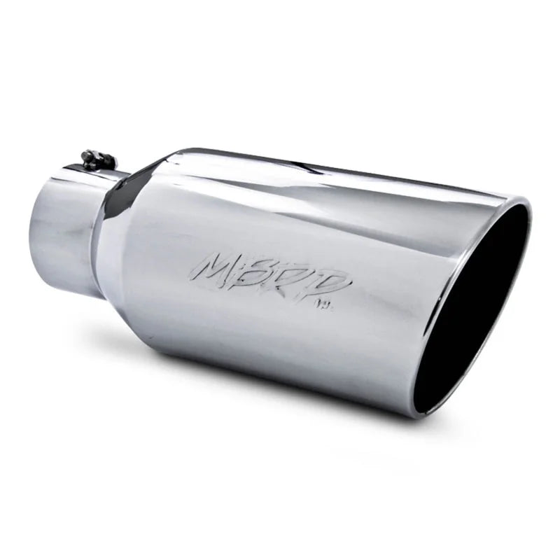 MBRP Universal Tip 8in OD Rolled End 5in Inlet 18in Length T304 - Side View