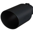 Load image into Gallery viewer, MBRP Universal Tip 8in OD Rolled End 5in Inlet 18in Length T304 - Black - Side View