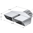 Load image into Gallery viewer, MBRP Universal Tip 8inx 2.375in ID Rectangle 2.5in O.D. inlet 8.25in length T304 - Detail View