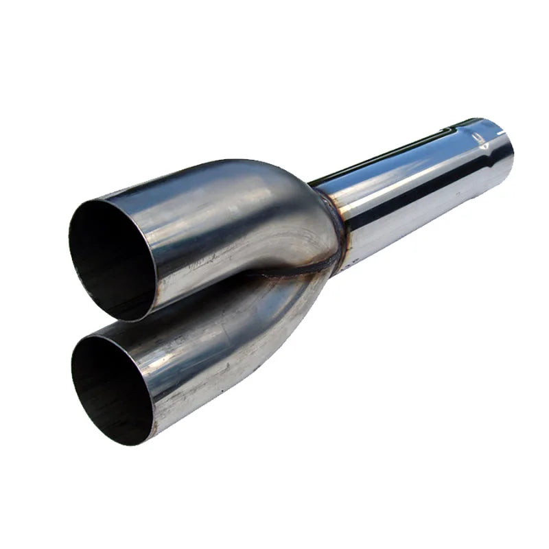 MBRP Universal (not 6.4L Ford Chevy LMM or 6.6L Dodge) Dual Muffler Delete Pipe 4 Inlet /Outlet 27 - Side View