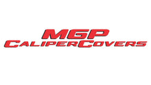 Load image into Gallery viewer, MGP 4 Caliper Covers Engraved Front &amp; Rear Black finish silver ch fits 2016-2024 Chevrolet Camaro SS - Side View
