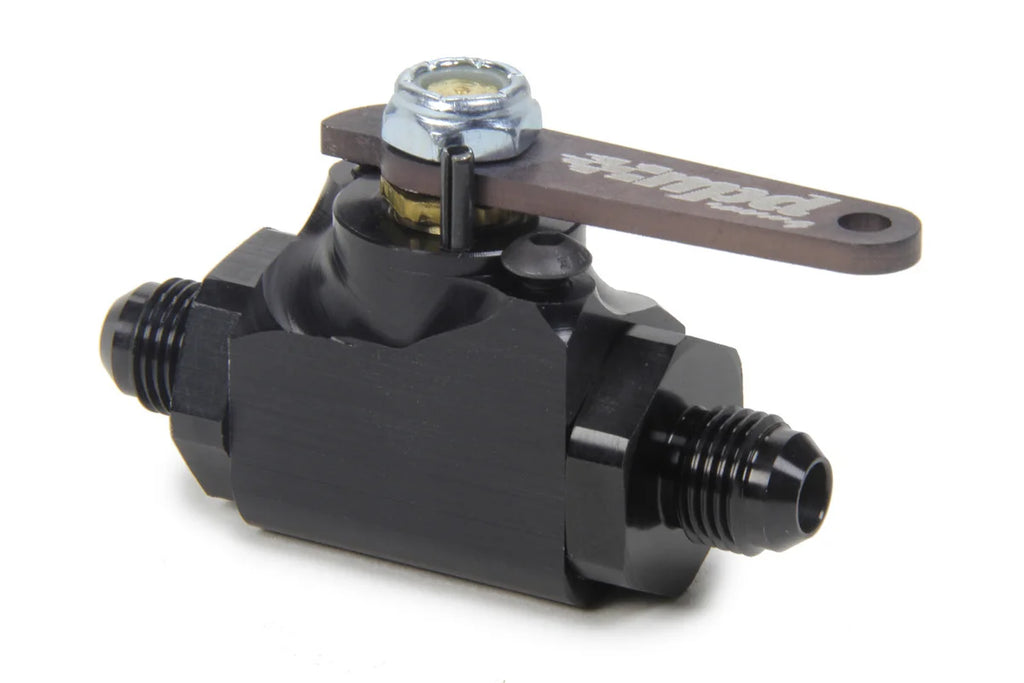 MPD Racing Fuel Shut Off Valve Billet 6 AN To 6 AN Blk MPD76504
