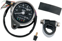 Load image into Gallery viewer, MPH Mini Mechanical Speedometer with LED Indicators - Black Face
