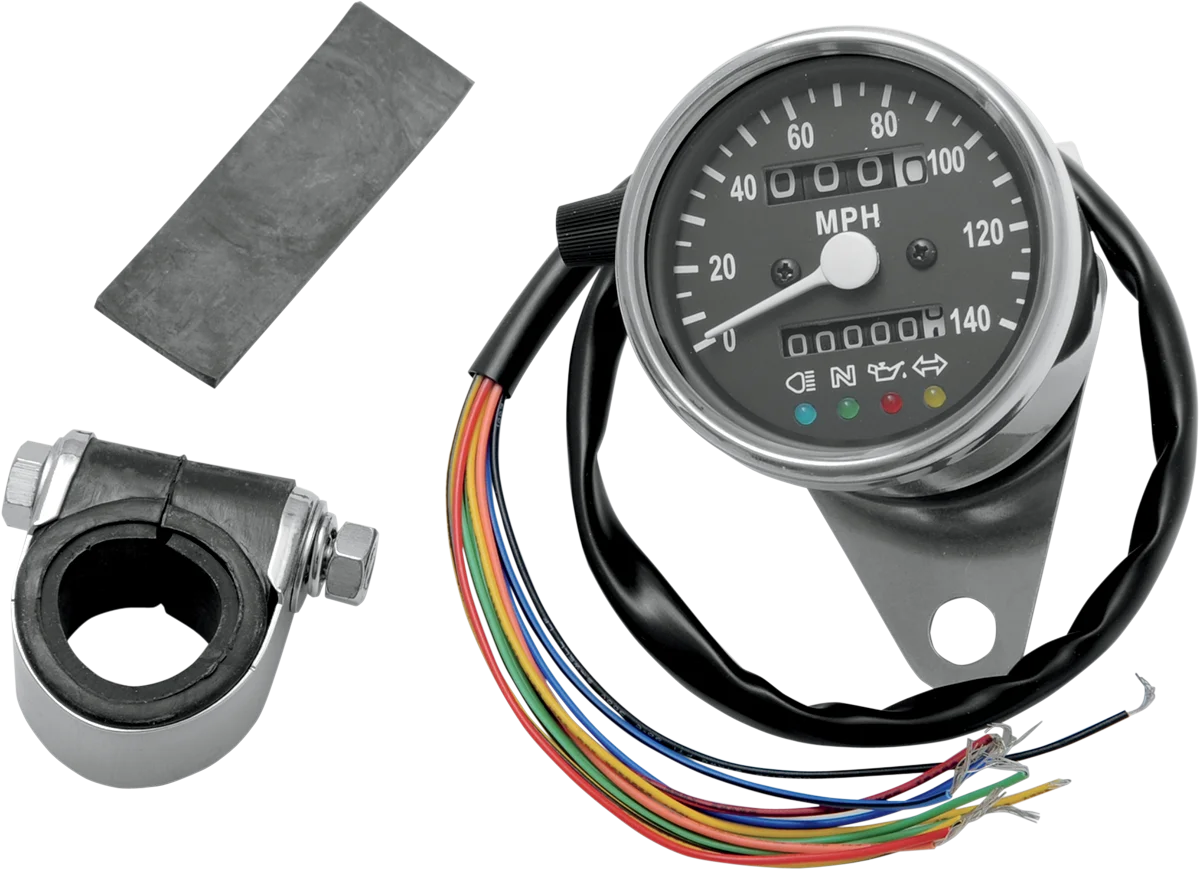 Drag Specialties DragSpecialties MPH Mechanical Speedometer with LED ...
