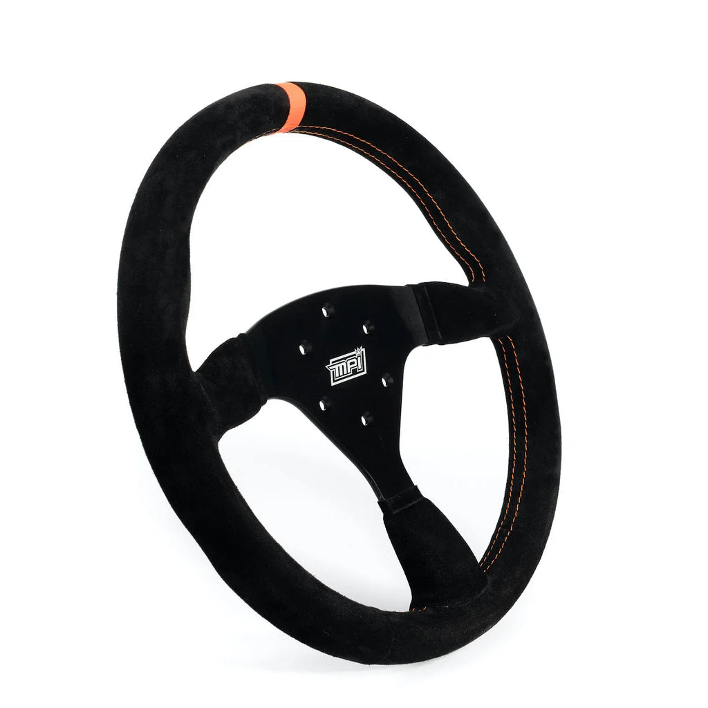 MPI Track Day Steering Wheel 14in Flat Suede MPI-F2-14