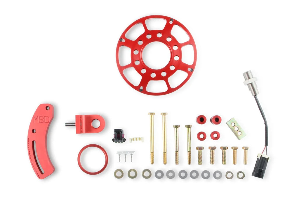 MSD 289/302/351W - 6.562 in. - Crank Trigger Wheel and Hall-Effect Crank Sensor 86401 - Side View