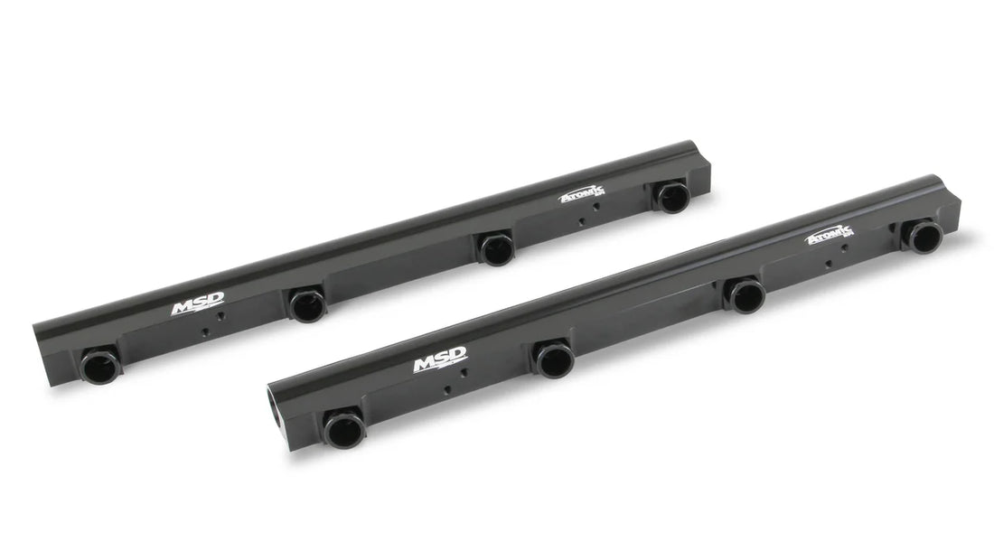 MSD Atomic EFI Billet Fuel Rails - Side View