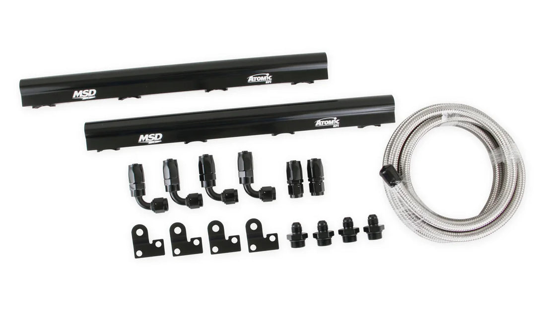 MSD Atomic EFI Billet Fuel Rails 2725 - Side View