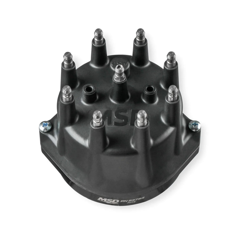 MSD Black Chevy Small / Big Block Dual Sync Distributor 23753 - Back View