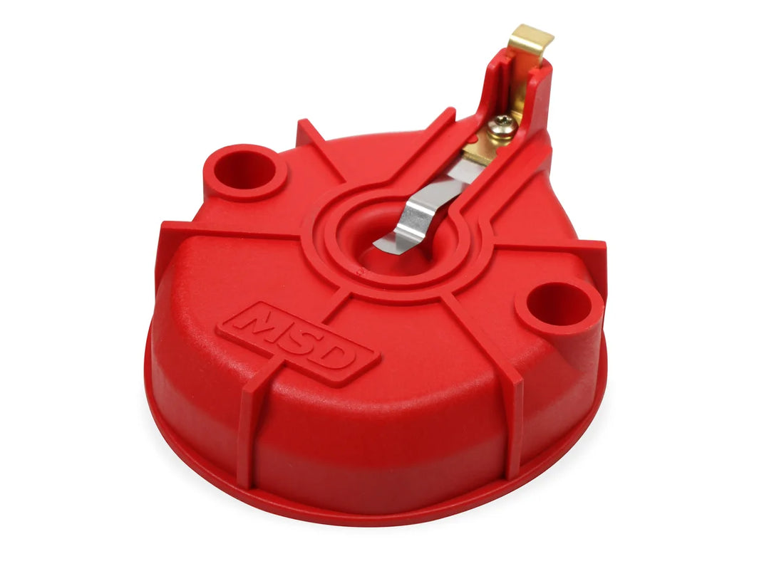 MSD Black Distributor Cap / Cap and Rotor Kit - Side View