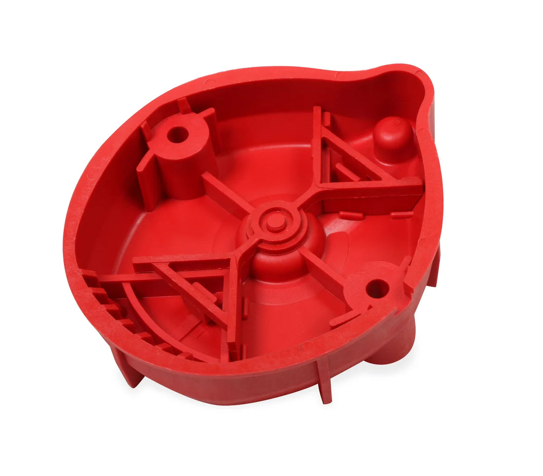 MSD Black Distributor Cap / Cap and Rotor Kit - Back View
