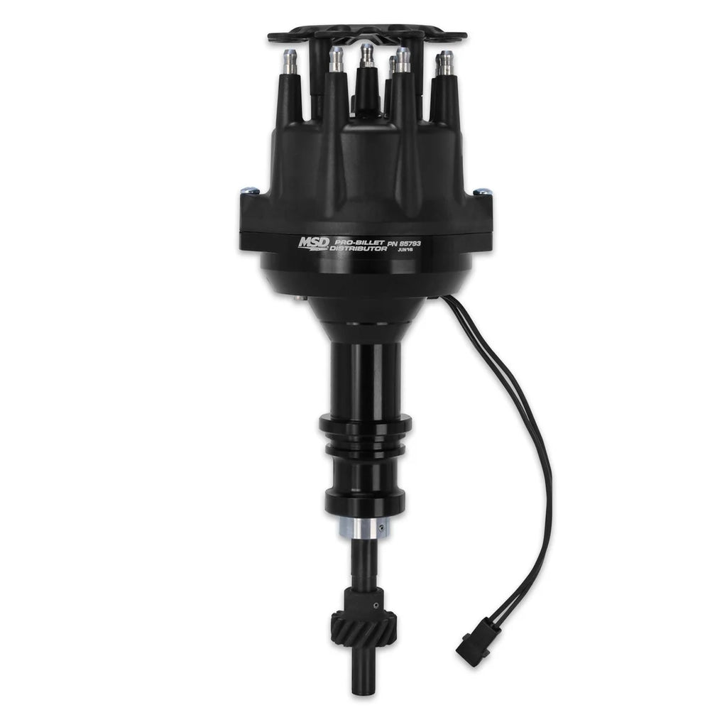 MSD Black Pro-Billet Distributor fits 1962-2001 Ford / Lincoln / Mercury 289 / 302 - Main Product View
