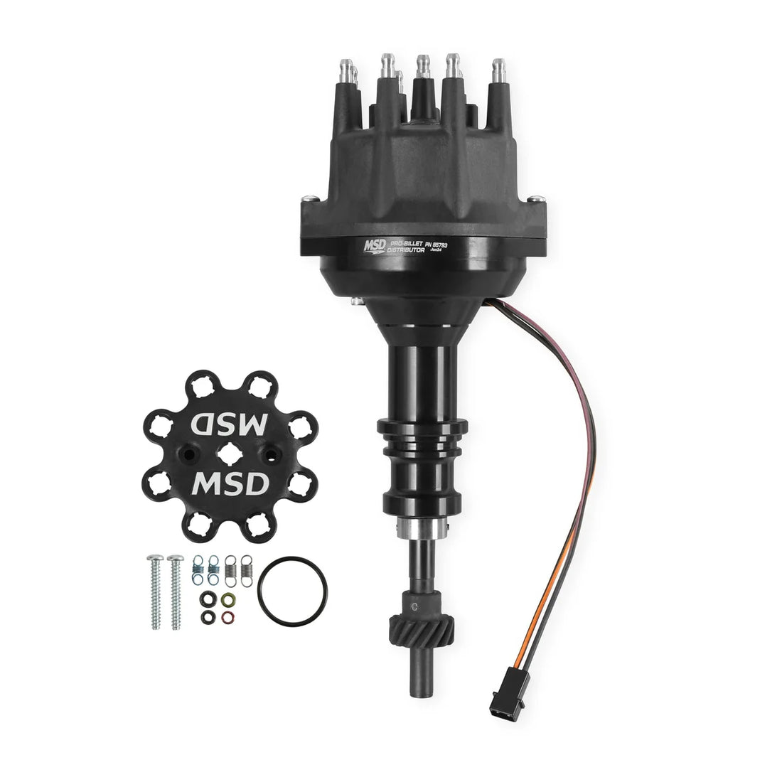 MSD Black Pro-Billet Distributor fits 1962-2001 Ford / Lincoln / Mercury 289 / 302 - Kit Contents