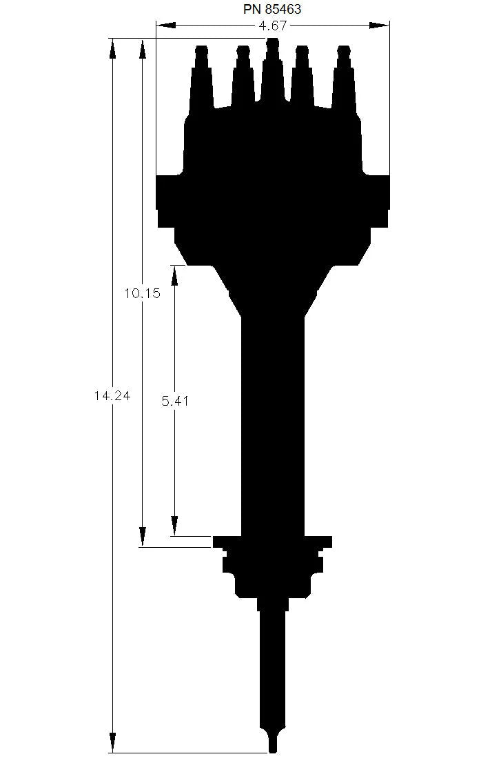MSD Black Pro-Billet Distributor fits 1963-1979 Chrysler / Dodge / Jensen 426 / 440 - Additional View 6