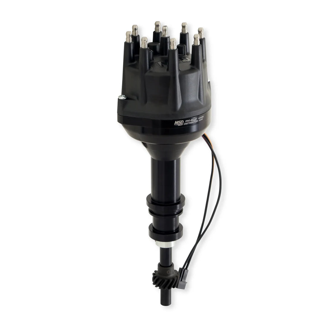 MSD Black Pro-Billet Distributor fits 1969-1997 Ford / Lincoln / Mercury 351W - Side View