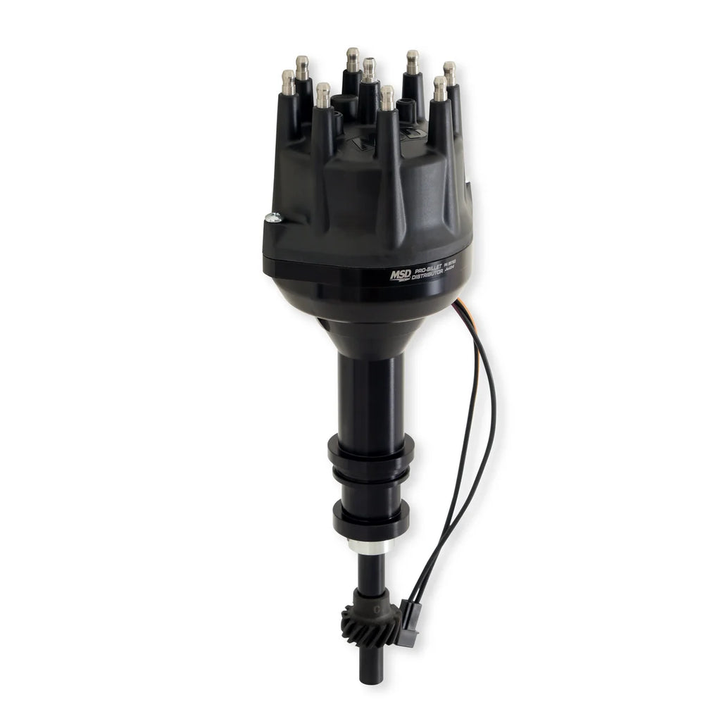 MSD Black Pro-Billet Distributor fits 1969-1997 Ford / Lincoln / Mercury 351W - Side View