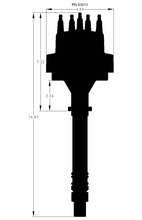 Load image into Gallery viewer, MSD Black Pro-Billet Distributor with Vacuum Advance fits 1955-2003 Chevrolet / Chevy / GMC V8 - Side View