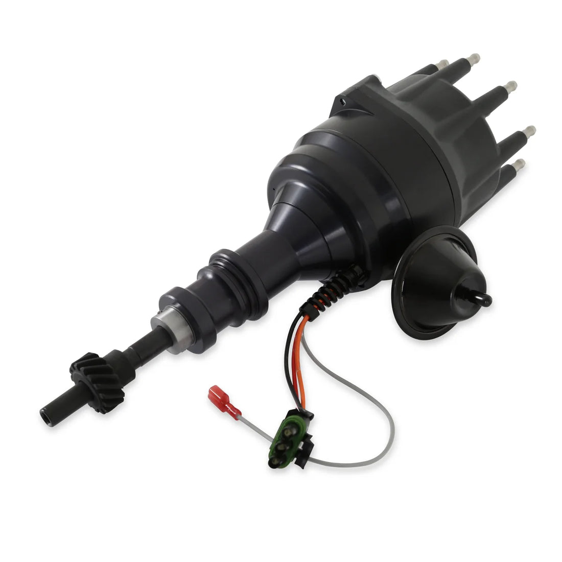 MSD Black Ready-To-Run Distributor fits 1962-2001 Ford / Lincoln / Mercury 289 / 302 - Side View