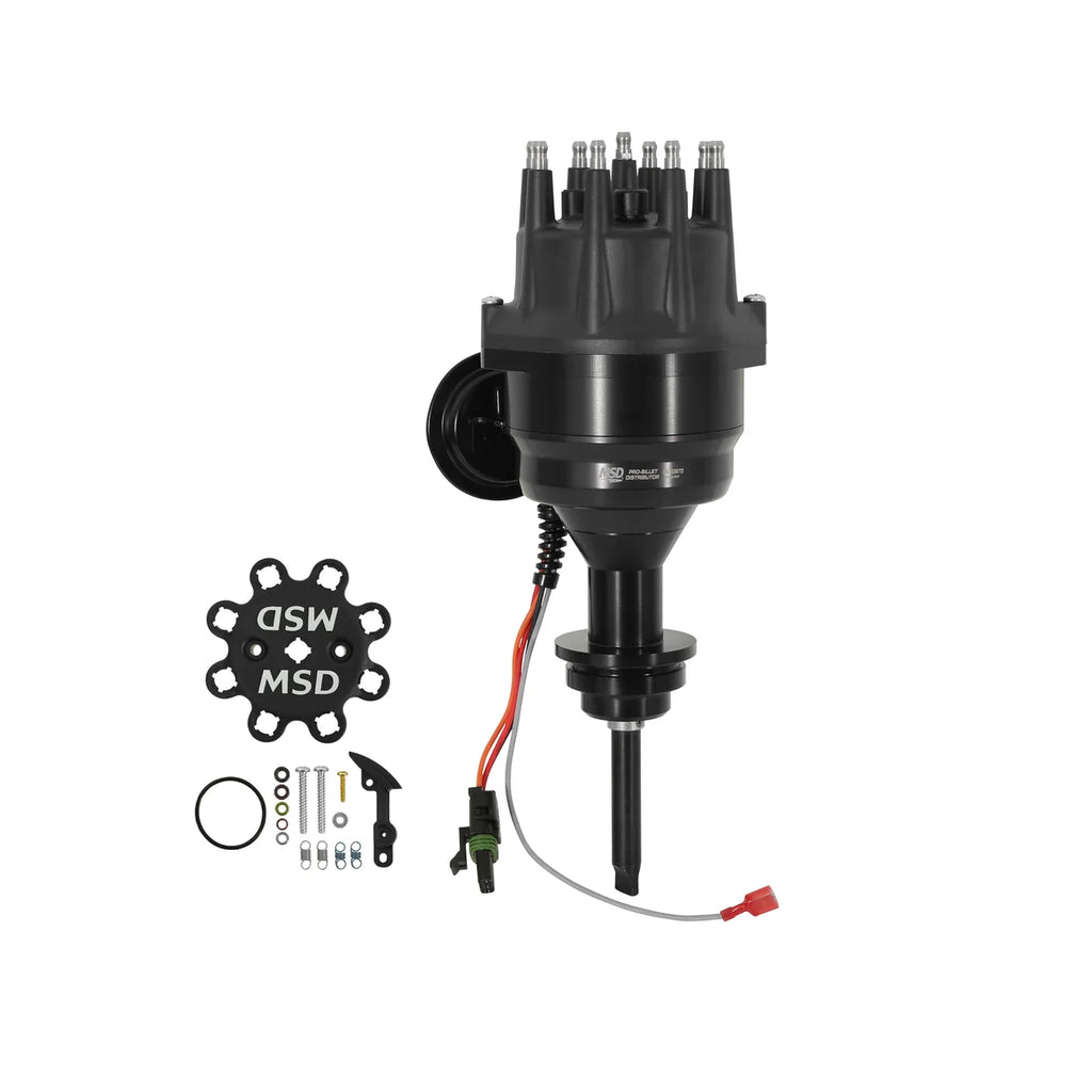 MSD Black Ready-To-Run Distributor fits 1963-1979 Chrysler / Dodge / Jensen 426 / 440 - Kit Contents