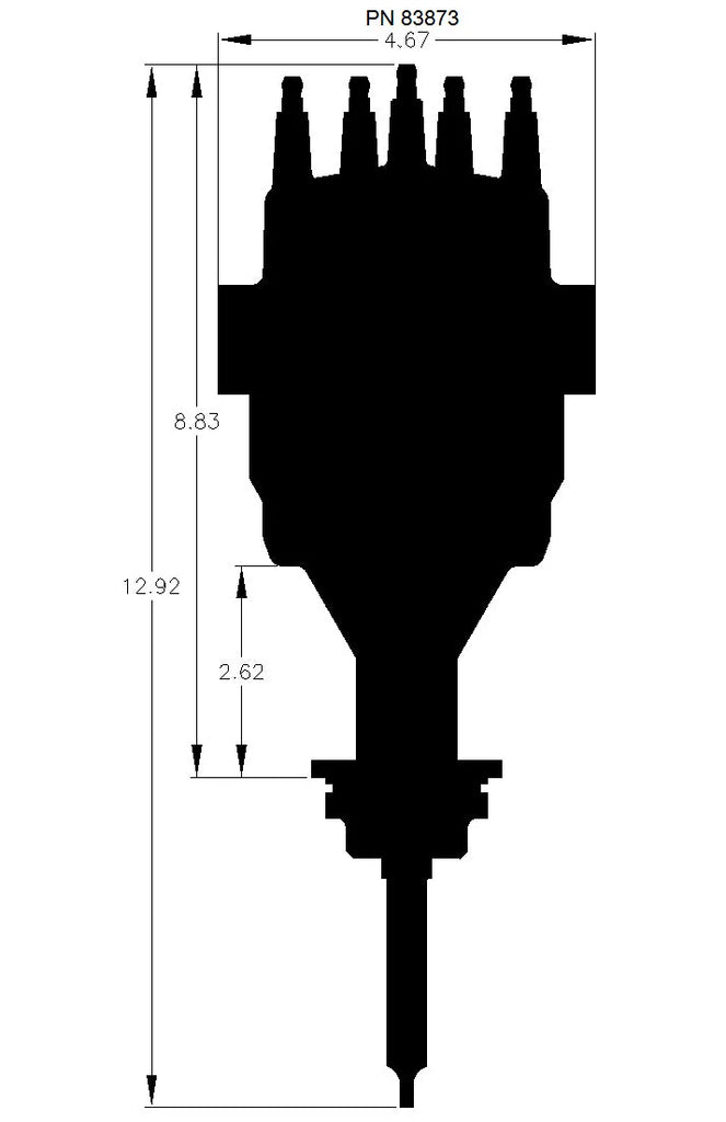 MSD Black Ready-To-Run Distributor fits 1963-1979 Chrysler / Dodge / Jensen 426 / 440 - Additional View 6