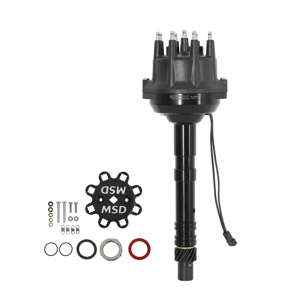 MSD Black Small Diameter Pro-Billet Distributor fits 1955-2003 Chevrolet / Chevy / GMC V8 - Main Product View