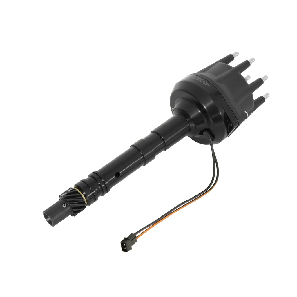 MSD Black Small Diameter Pro-Billet Distributor fits 1955-2003 Chevrolet / Chevy / GMC V8 - Side View