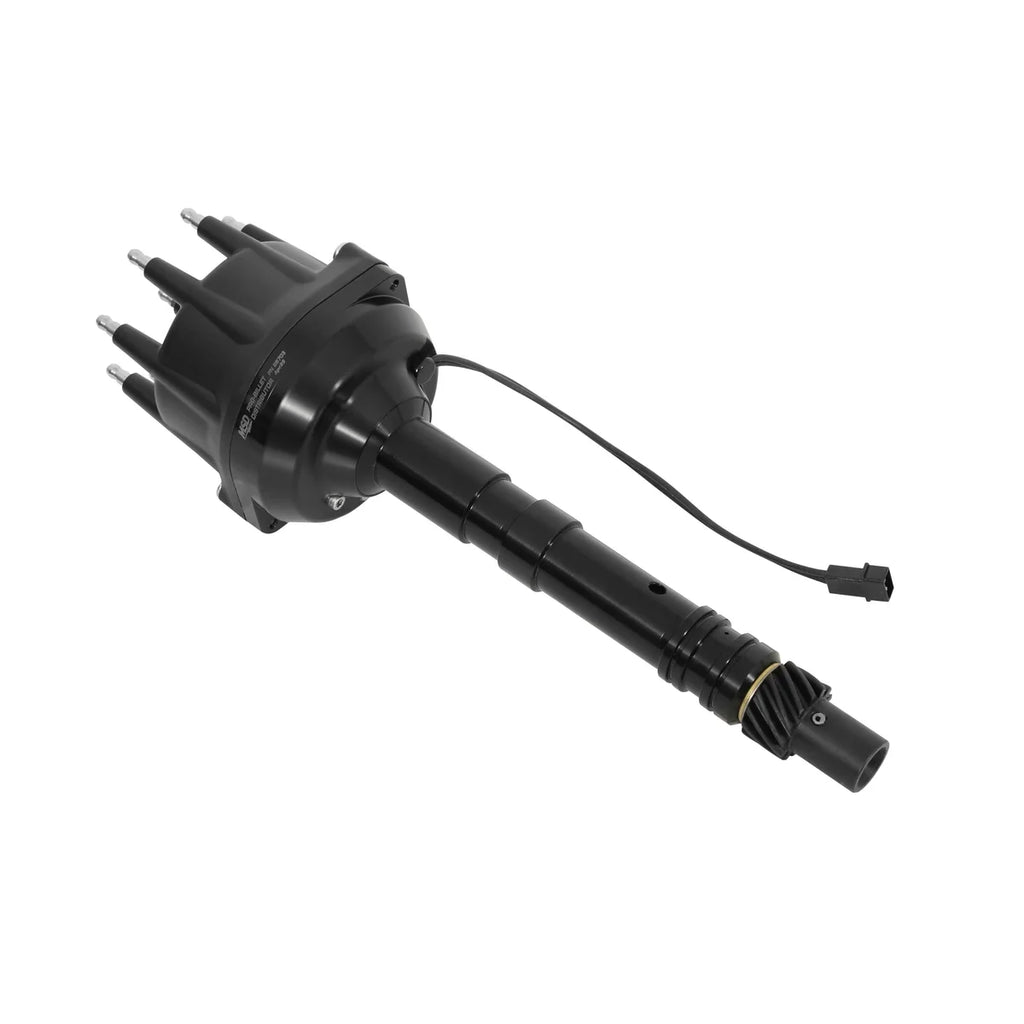 MSD Black Small Diameter Pro-Billet Distributor fits 1955-2003 Chevrolet / Chevy / GMC V8 - Back View
