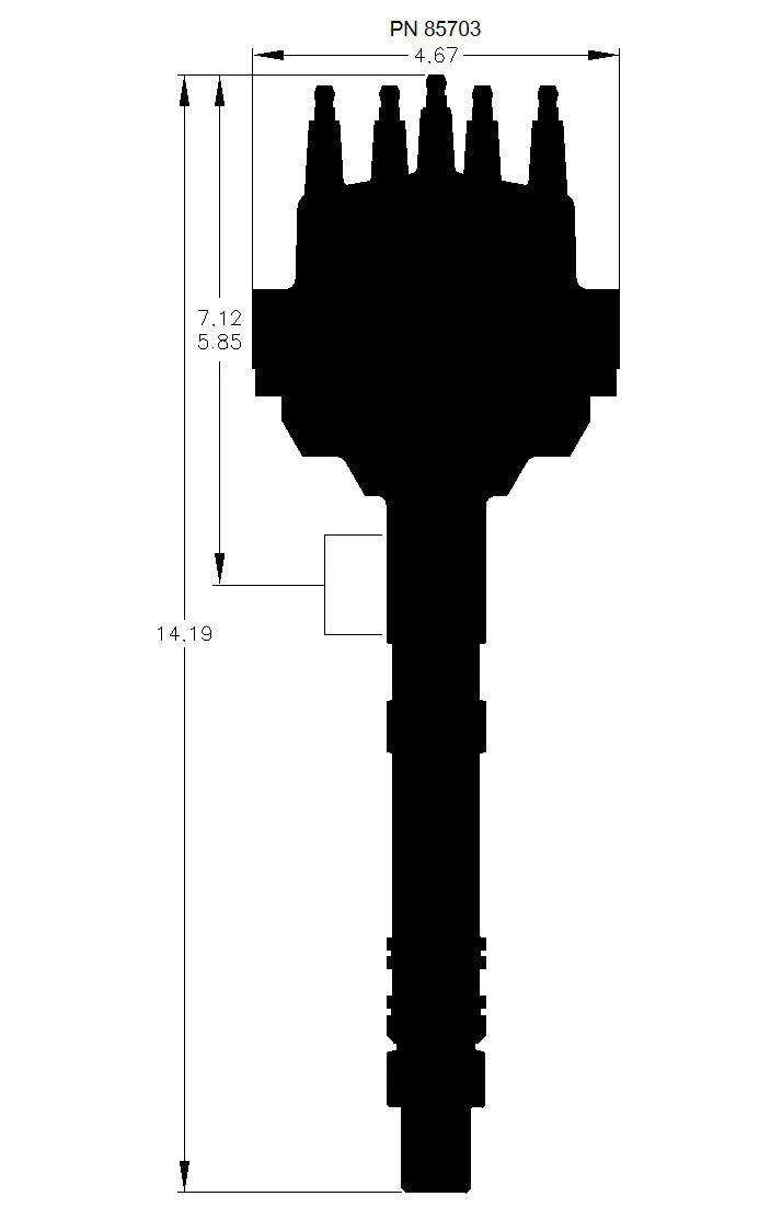 MSD Black Small Diameter Pro-Billet Distributor fits 1955-2003 Chevrolet / Chevy / GMC V8 - Additional View 6