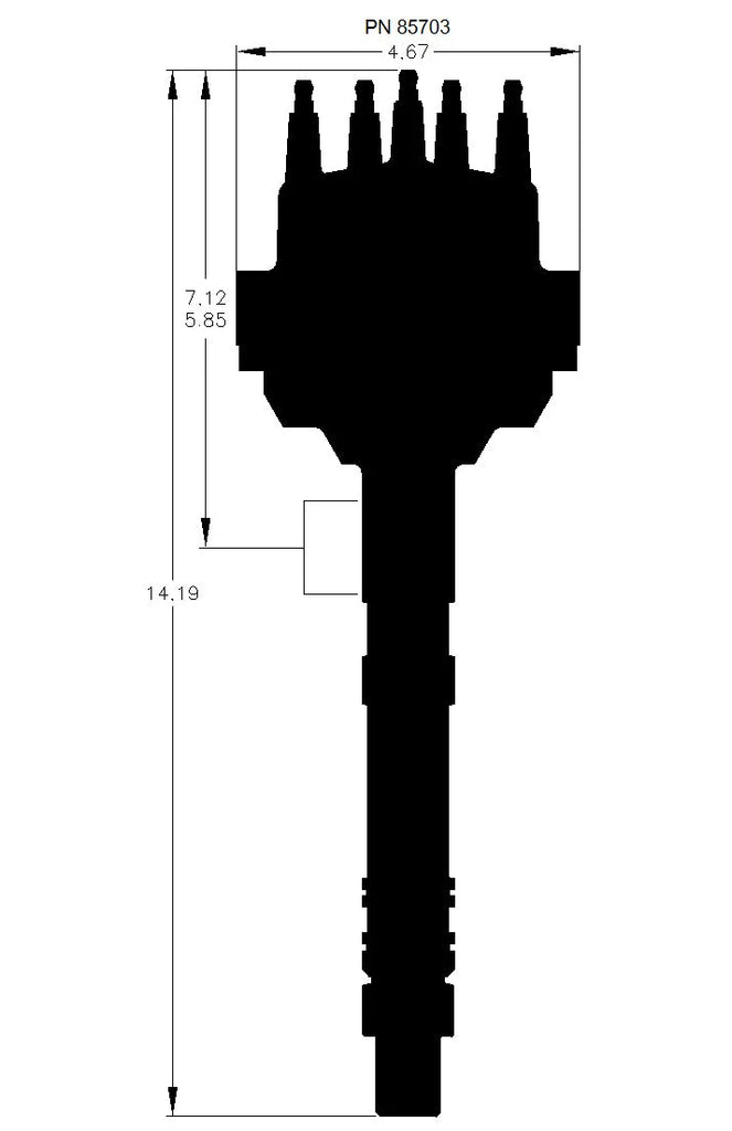 MSD Black Small Diameter Pro-Billet Distributor fits 1955-2003 Chevrolet / Chevy / GMC V8 - Additional View 6