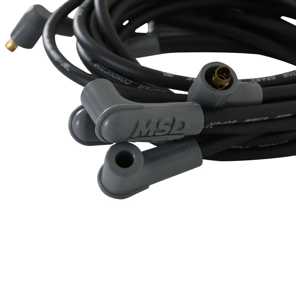MSD Black Super Conductor Small Block Chevy, Socket Cap - Side View