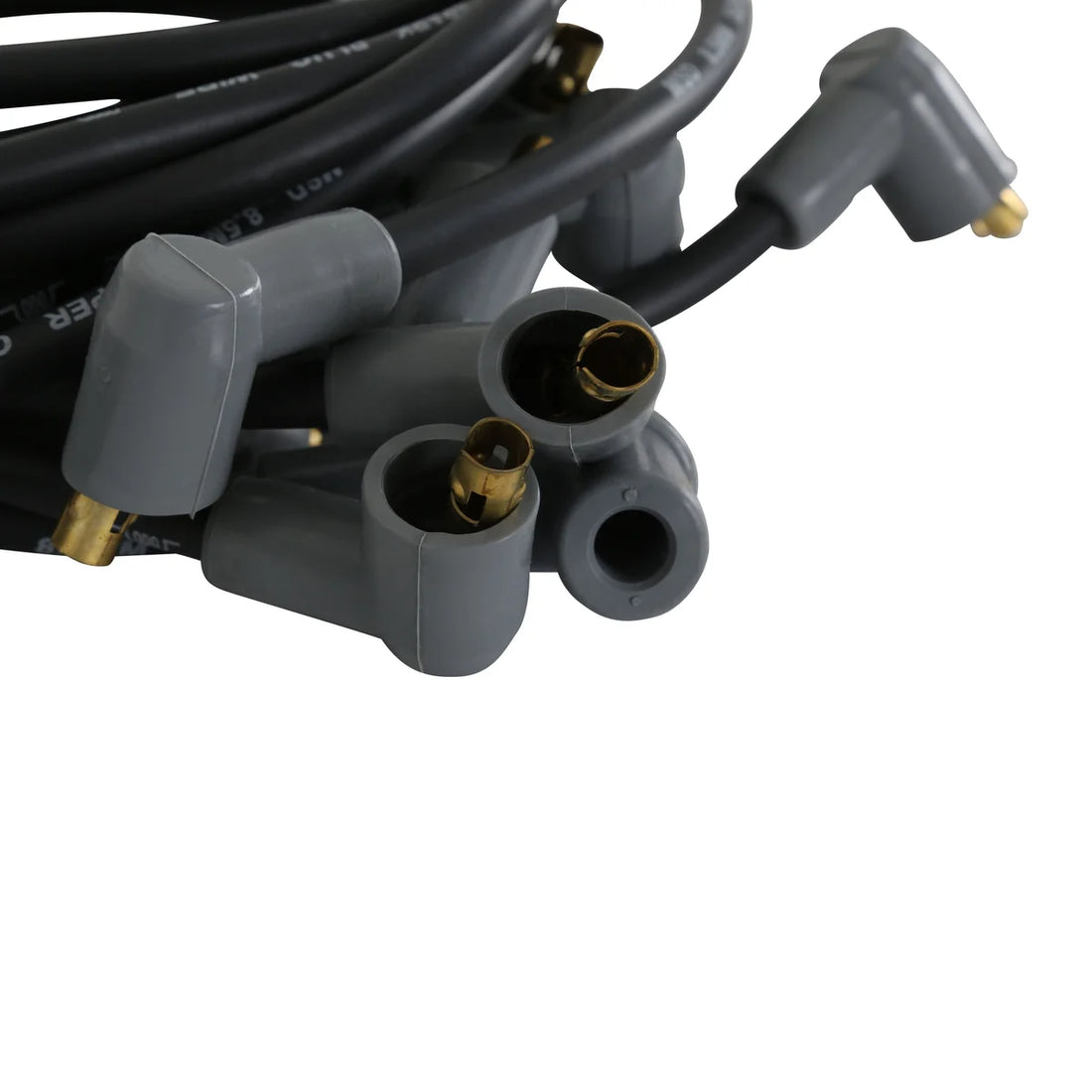 MSD Black Super Conductor Small Block Chevy, Socket Cap - Back View