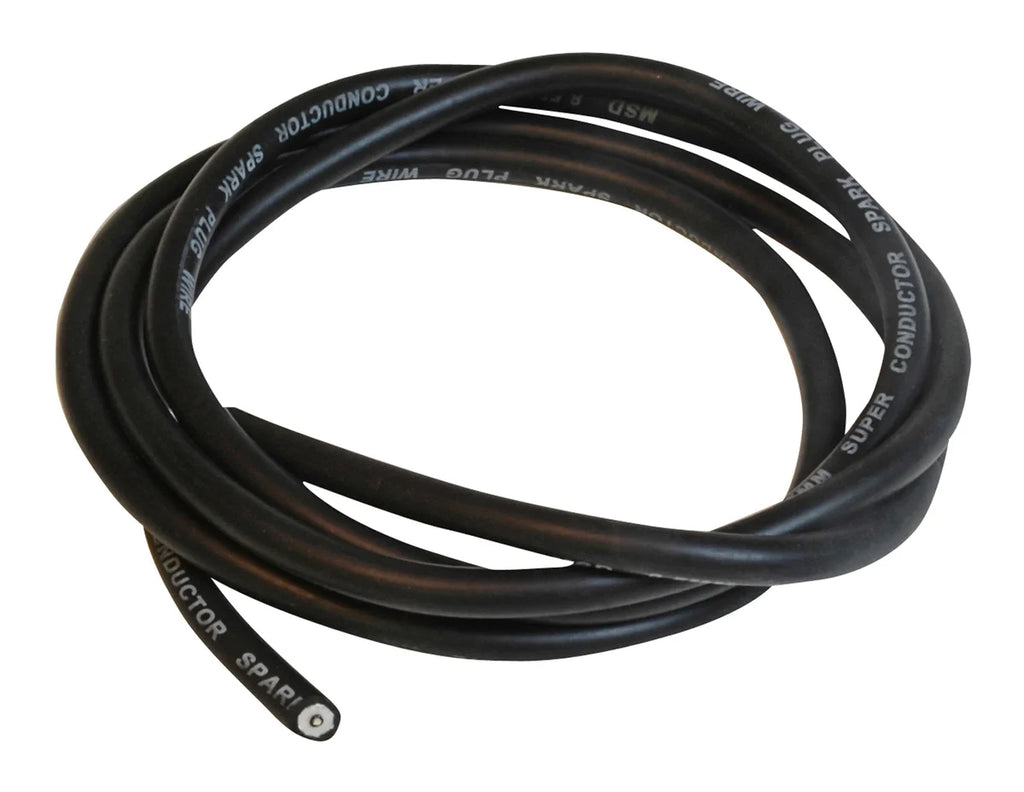 MSD Black Super Conductor Spark Plug wire in bulk 100' length