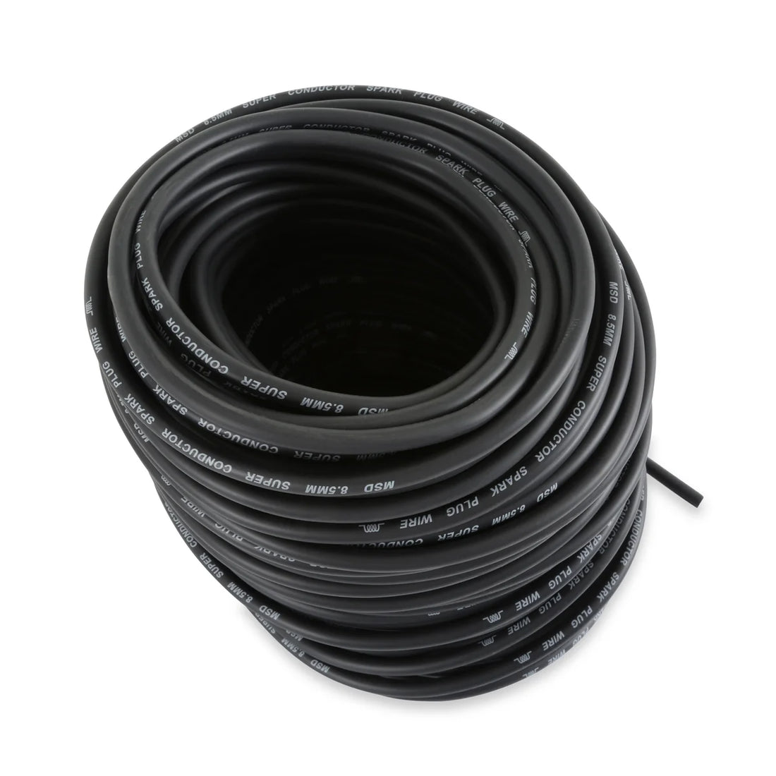MSD Black Super Conductor Spark Plug wire in bulk 300' length - Installation View