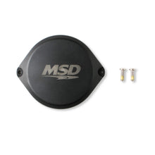 Load image into Gallery viewer, MSD Blank Cap for MSD Pro-Billet Hall Effect Dual Sync Distributors - Side View