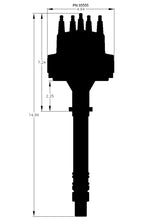 Load image into Gallery viewer, MSD Chevy Black V8 Pro-Billet Distributor 85555 - Side View