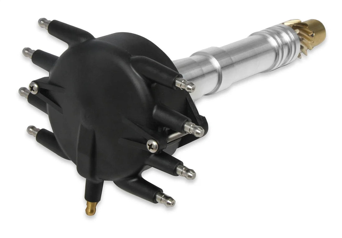 MSD Chevy Crank Trigger Distributor with Black Crab Cap 84893 - Back View