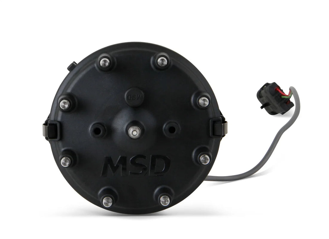 MSD Chevy Crank Trigger Distributor with adjustable Cam Sync Pick-up 23401MSD - Back View