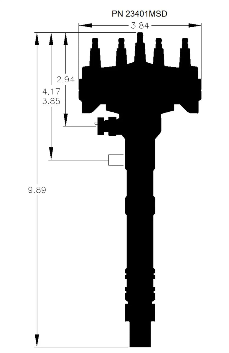 MSD Chevy Crank Trigger Distributor with adjustable Cam Sync Pick-up 23401MSD - Additional View 5