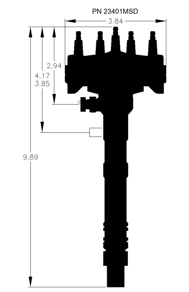 MSD Chevy Crank Trigger Distributor with adjustable Cam Sync Pick-up 23401MSD - Additional View 5