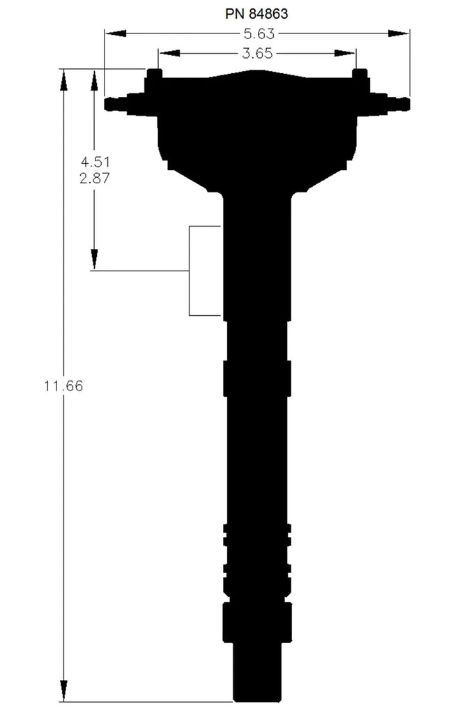 MSD Chevy Super Tall Block Black Crab Cap Distributor 84863 - Additional View 6