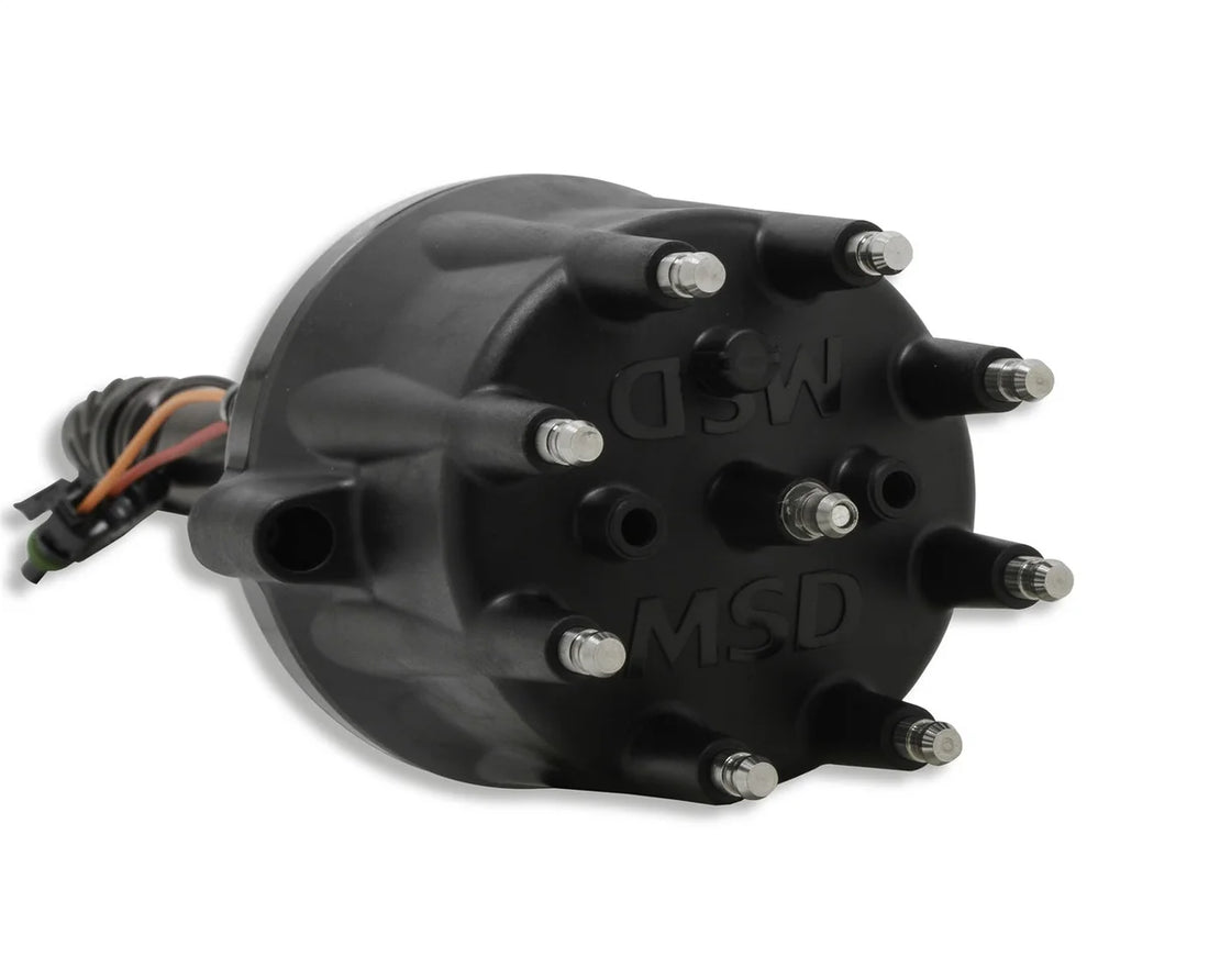 MSD Chevy V8 Marine Ready-to-Run Distributor- Black 83607 - Side View