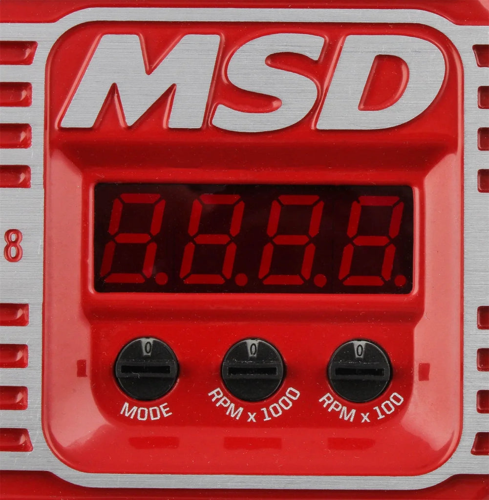 MSD Circle Track Racing Ignition featuring a quick reset high RPM recall. 6428 - Side View