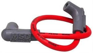 MSD Coil Wire Super Conductor 8.5mm HEI 18in Length w/90 Degree Boot Ends Red - Main Product View