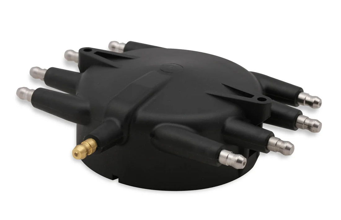 MSD Crab Style Distributor Cap Black - Side View