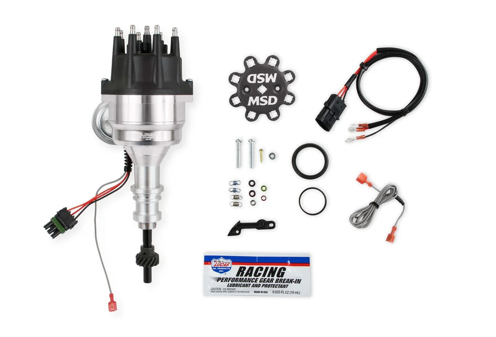 MSD Distributor, Ford 289/302, Ready-to-Run, Black Cap, Steel Gear 835251 - Main Product View