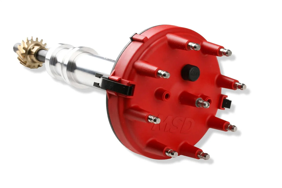 MSD Distributor designed for race applications using MSD Crank Trigger systems. 8377 - Back View