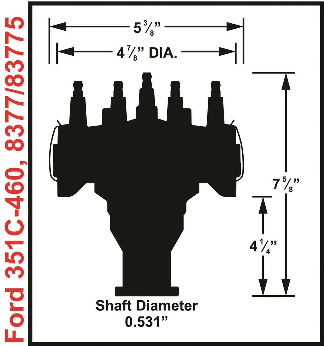 MSD Distributor designed for race applications using MSD Crank Trigger systems. 8377 - Installation View