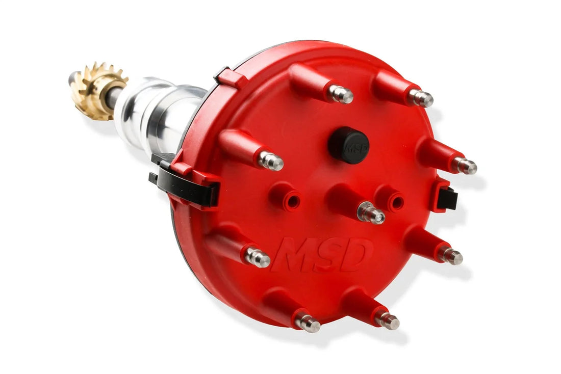 MSD Distributor designed for race applications using MSD Crank Trigger systems. 8379 - Back View