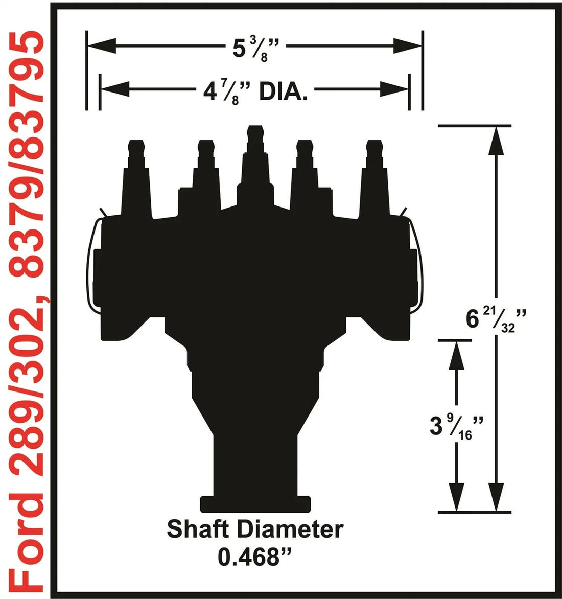 MSD Distributor designed for race applications using MSD Crank Trigger systems. 8379 - Installation View